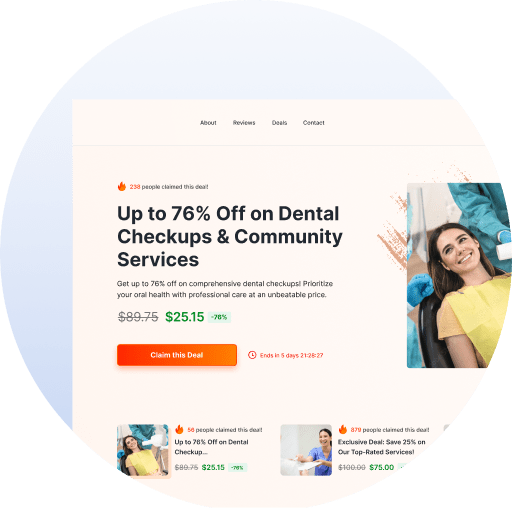 Practina deal landing page