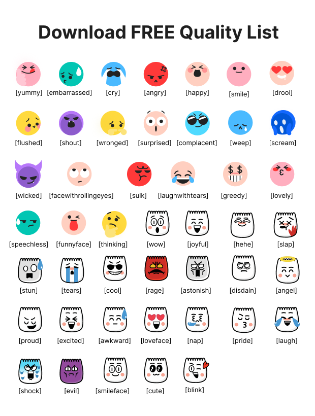 TikTok Emoji List