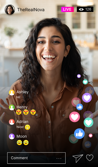 Tap “Go LIVE”